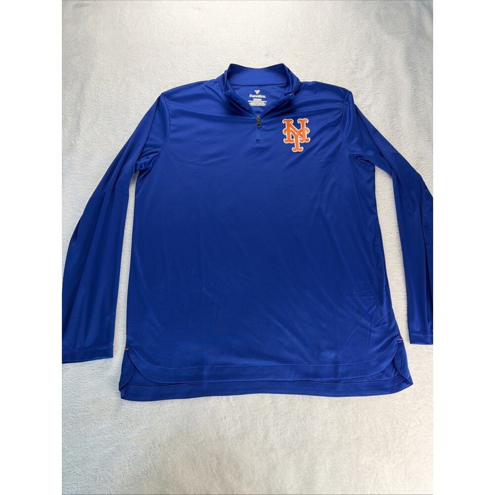 Fanatics Pull Over 1/4 Zip New York Mets Men XL Blue